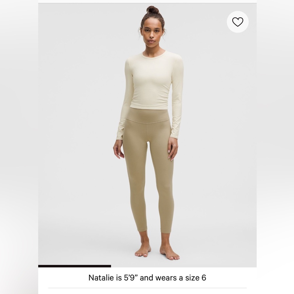 Women's Cream Ribbed Long Sleeve Top